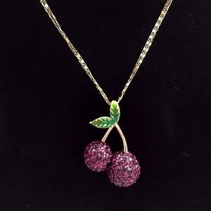 Betsey Johnson Calypso Cherry Necklace